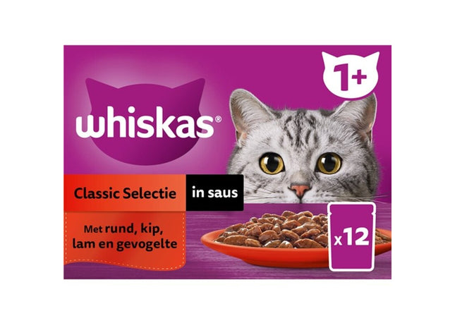 Whiskas 1+ Classic selectie in saus