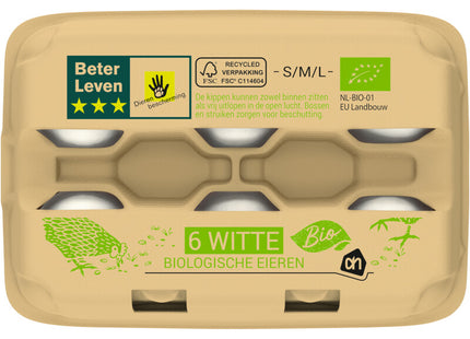 Biologisch Witte eieren S M L