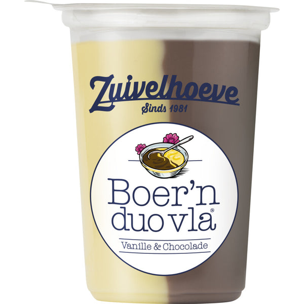 Zuivelhoeve Boer'n duo vla vanille chocolade  Dutchshopper