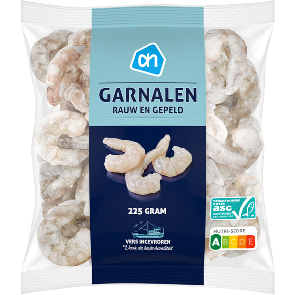 Garnalen rauw en gepeld