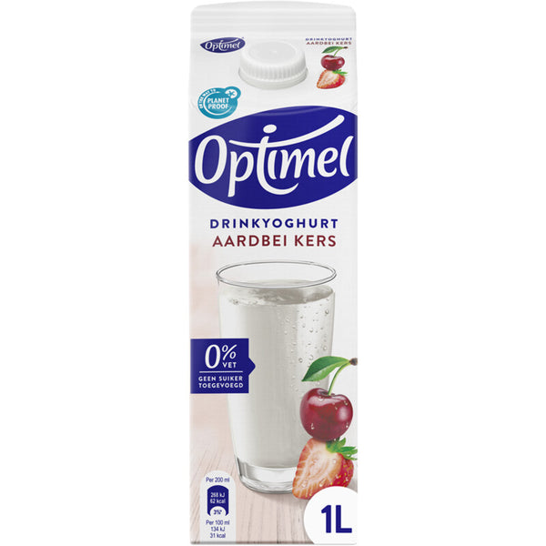 Optimel Drinkyoghurt aardbei-kers  Dutchshopper