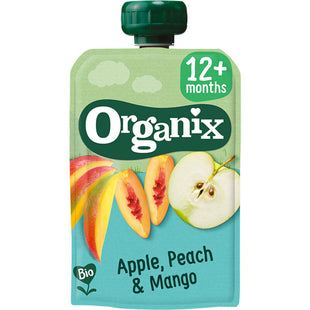 Organix Knijpfruit appel, perzik & mango 12m+  Dutchshopper