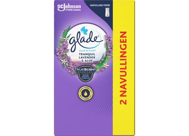 Glade Touch & fresh lavender 2 navullingen