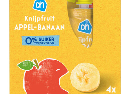 Die Frucht Apfel-Banane auspressen