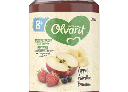 Olvarit 8+ months apple strawberry banana