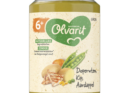 Olvarit Doperwten kip aardappel 6m+