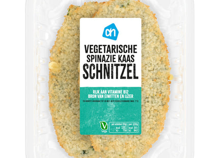 Vegetarische spinazie kaas schnitzel