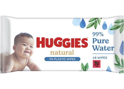 Huggies Natural 0% plastic baby wipes
