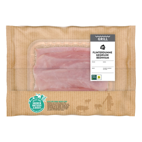 Federdünn gegrillter Schinken am Knochen