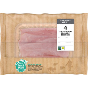 Hauchdünn gegrillter Schinken