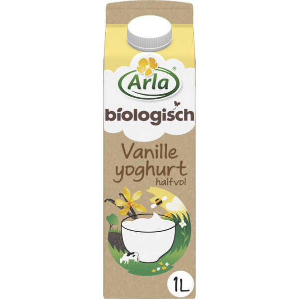 Arla Biologisch Vanillejoghurt halbvoll