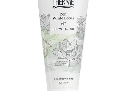 Therme Zen white lotus rice shower scrub