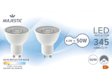 Majestic Led fil reflector G10 50W 2-pack