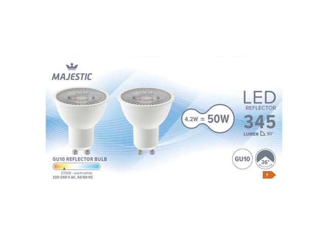 Majestic Led fil reflector G10 50W 2-pack