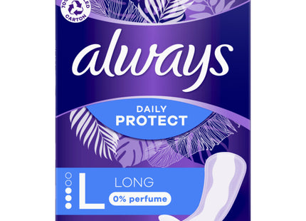 Always Protect long 0% perfume panty liner