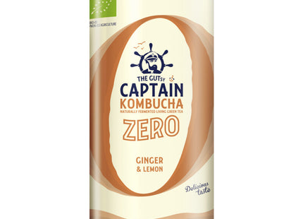 The Gutsy Captain Kombucha zero ginger lemon
