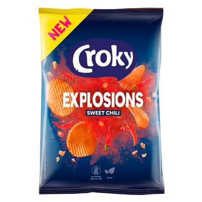 Various flavors of crisps