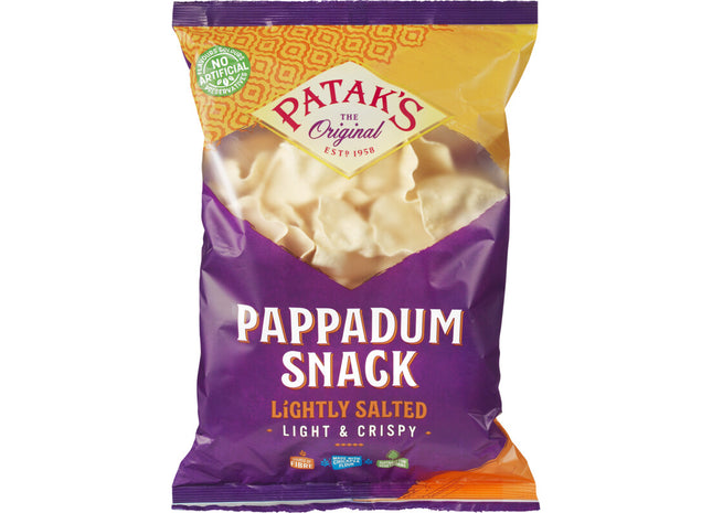 Patak's Pappadum snack lightly salted