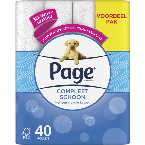 Page Compleet schoon toiletpapier