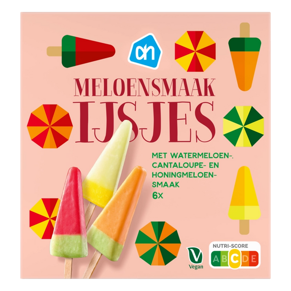Melon-flavored ice lollies