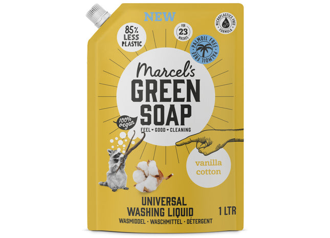 Marcel's Green Soap Wasmiddel vanilla & cotton navulling