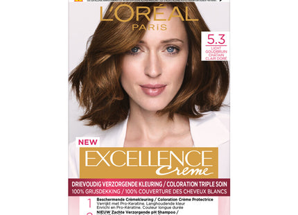 L'Oréal Excellence crème 5.3 licht goudbruin