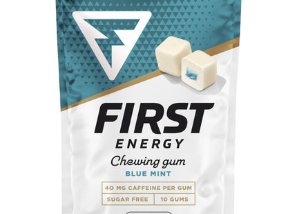 First Energy Gum Blue mint met cafeïne  Dutchshopper