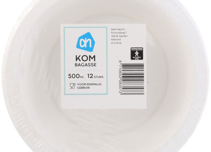 Kom rond wit bagasse 500ml