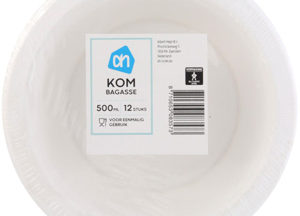 Schüssel rund weiß Bagasse 500ml