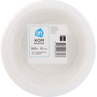 Schüssel rund weiß Bagasse 500ml