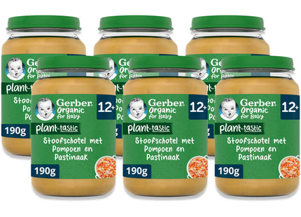 Gerber Organic Baby stew pumpkin 12+ months 6-pack