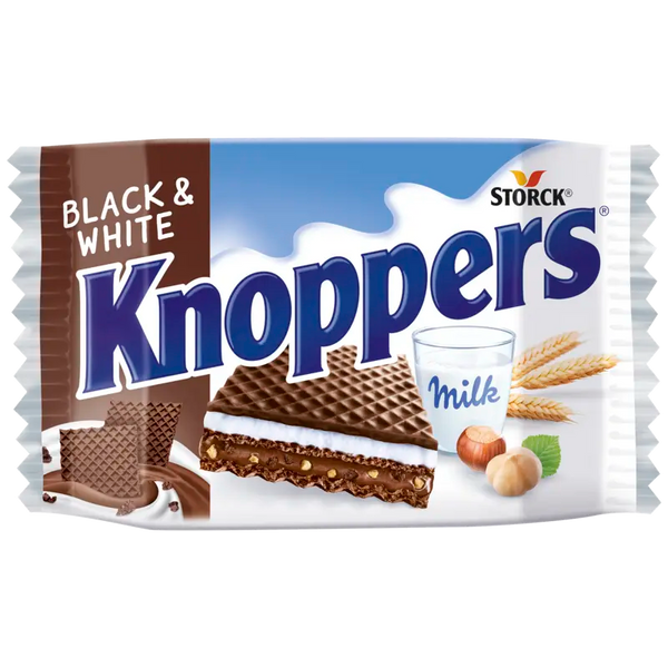 Knoppers Waffel schwarz & weiß