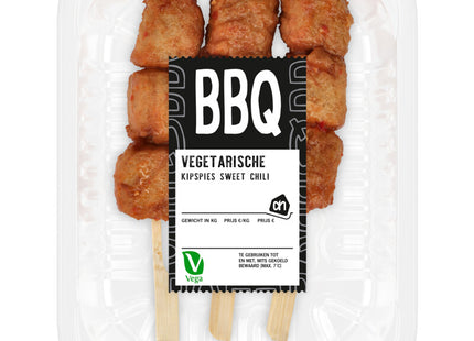 BBQ vegetarian chicken skewer sweet chili