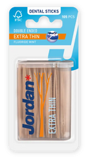 Jordan dental sticks fluoride mint extra thin
