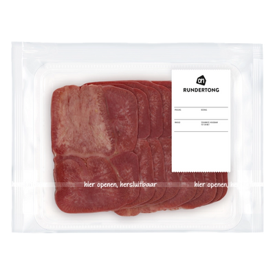 Sliced tongue sausage (fresh section)
