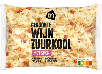 Gekookte wijnzuurkool met spek