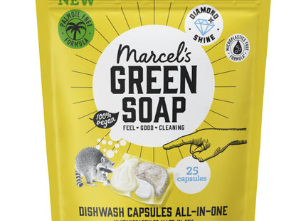 Marcel's Green Soap Dishwasher capsules all-in-one