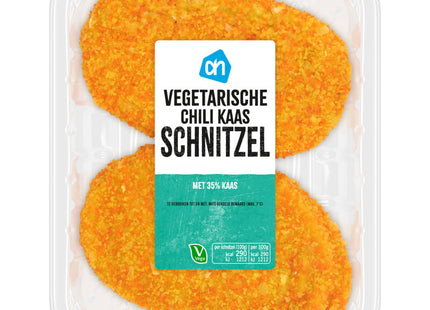 Vegetarian cheese schnitzel chili