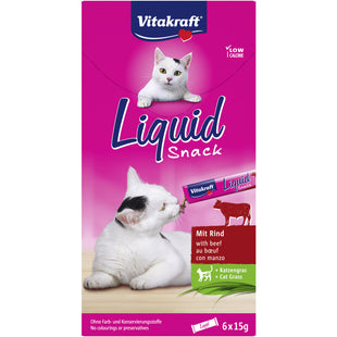 Vitakraft Liquid Snack rund & kattengras 6 st  Dutchshopper