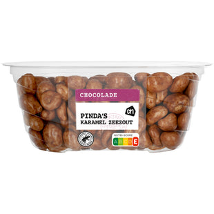 Chocolade pinda's karamel zeezout