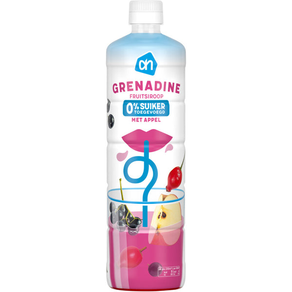 Siroop grenadine 0% suiker toegevoegd