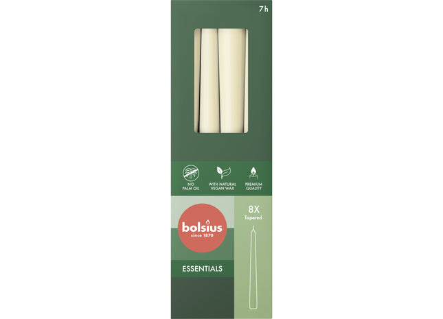 Bolsius Gotische kaarsen soft pearl 24cm