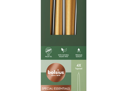 Bolsius Gothic candles metallic golden orange