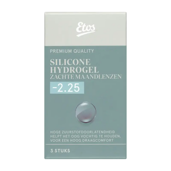 Etos Silikon weiche Monatslinsen -2,25
