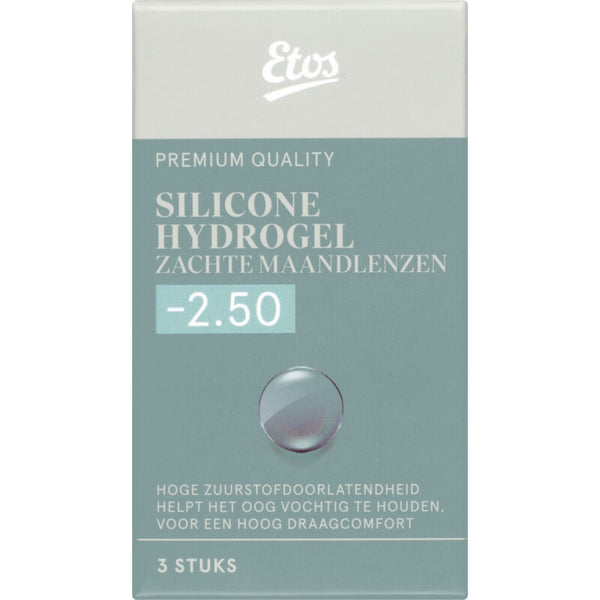 Etos Silicone soft monthly lenses -2.50
