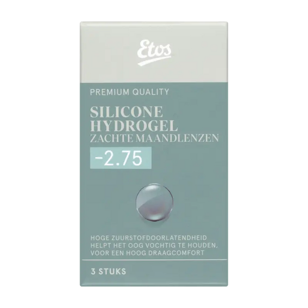Etos Silikon weiche Monatslinsen -2,75