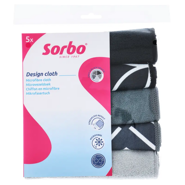 Sorbo Mikrofasertuch schwarz grau