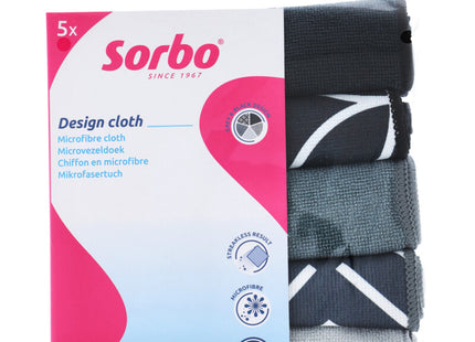 Sorbo Microvezeldoek zwart grijs
