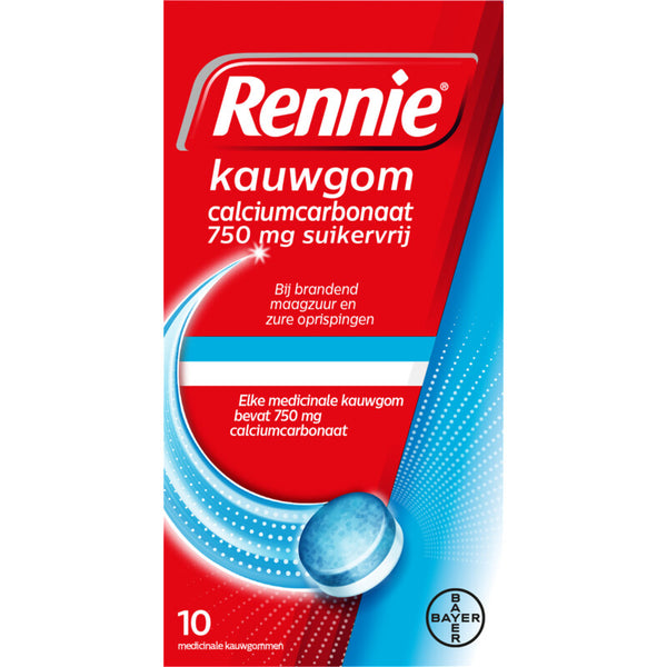 Rennie Kauwgom calciumcarbonaat suikervrij