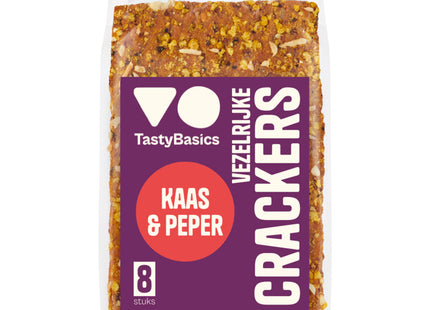 TastyBasics Vezelrijke crackers kaas & peper